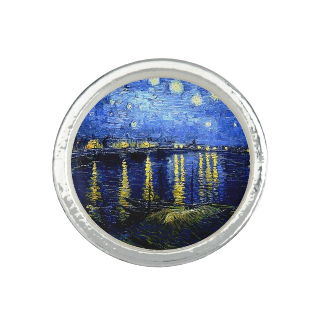 Starry Night over the Rhone by van Gogh Ring (Front)