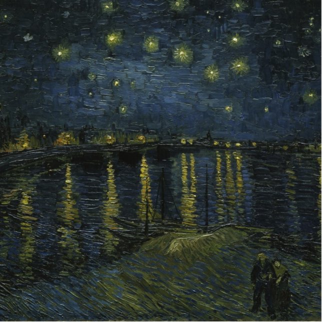 Starry Night Over the Rhone by Van Gogh Statuette (Front)