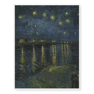 Starry Night Over the Rhone by Van Gogh Temporary Tattoos
