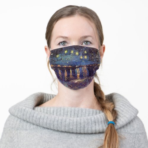 Starry Night Over the Rhone by Vincent van Gogh Adult Cloth Face Mask
