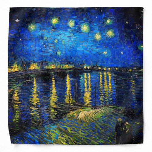 Starry Night Over the Rhone by Vincent Van Gogh Bandana
