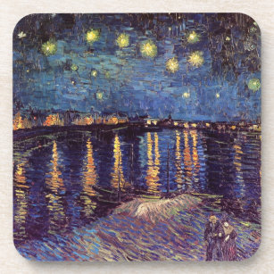 Starry Night Over the Rhone by Vincent van Gogh Beverage Coaster