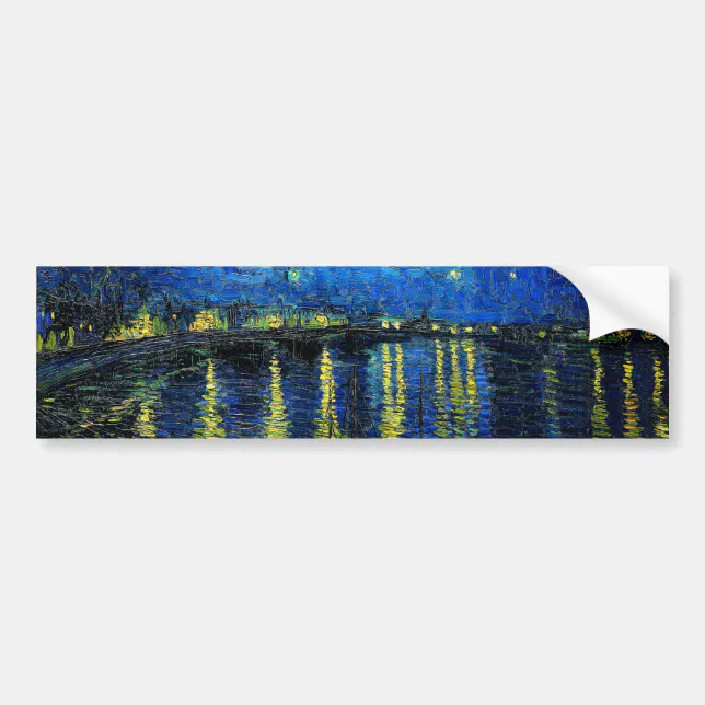 Starry Night Over the Rhone by Vincent Van Gogh Bumper Sticker | Zazzle