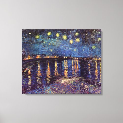 Starry night over the Rhone by Vincent van Gogh Canvas Print