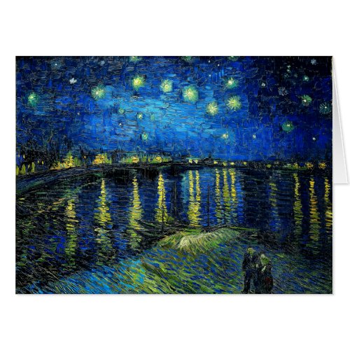 Starry Night Over the Rhone by Vincent Van Gogh Card