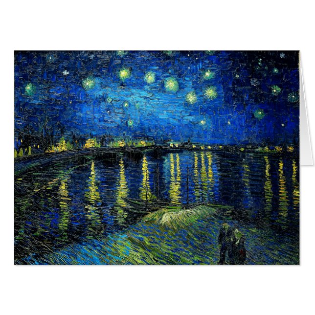 Starry Night Over the Rhone by Vincent Van Gogh Card (Front Horizontal)