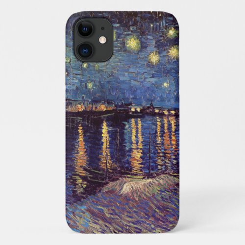 Starry Night Over the Rhone by Vincent van Gogh iPhone 11 Case