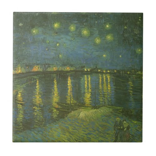 Starry Night Over the Rhone by Vincent van Gogh Ceramic Tile