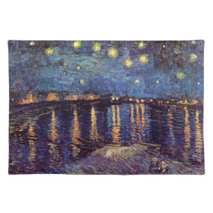 Starry Night Over the Rhone by Vincent van Gogh Cloth Placemat