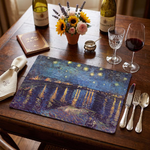 Starry Night Over the Rhone by Vincent van Gogh Cloth Placemat