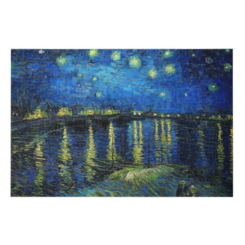 Starry Night Over the Rhone by Vincent Van Gogh Faux Canvas Print