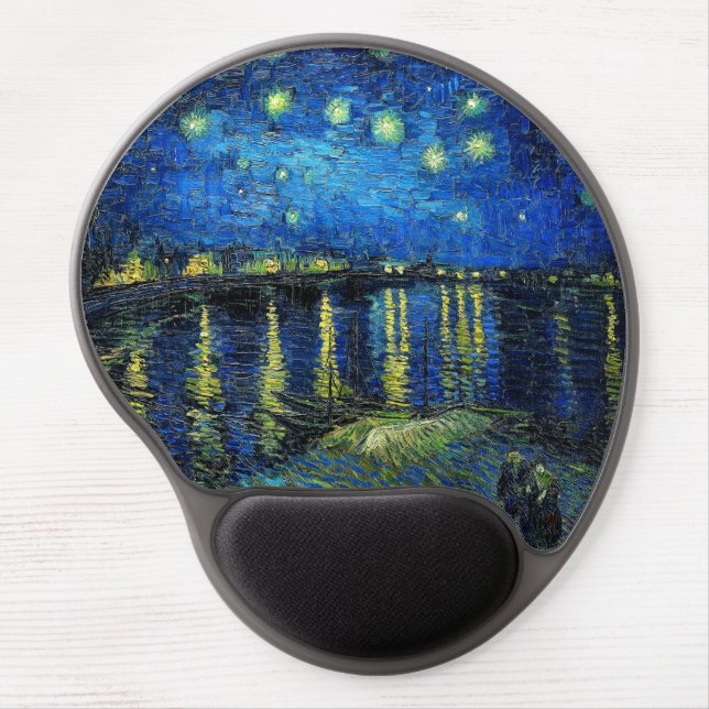 Starry Night Over the Rhone by Vincent Van Gogh Gel Mouse Pad (Front)