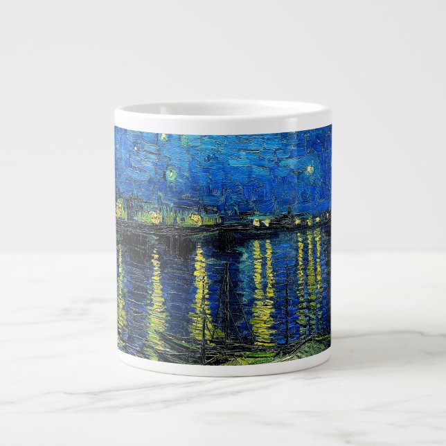 Starry Night Over the Rhone by Vincent Van Gogh Giant Coffee Mug (Front)