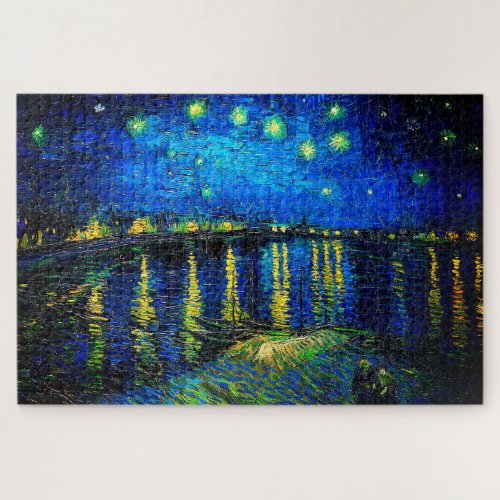 Starry Night Over the Rhone by Vincent Van Gogh Jigsaw Puzzle