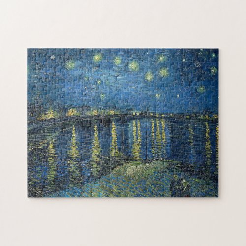 Starry Night Over the Rhone by Vincent Van Gogh Jigsaw Puzzle