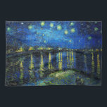 Starry Night Over the Rhone by Vincent Van Gogh Kitchen Towel<br><div class="desc">Starry Night Over the Rhone by Vincent Van Gogh. This is an old masterpiece from the dutch master painter Vincent Van Gogh. This fine painting has beautiful, vibrant, saturated color. Vincent Van Gogh was a dutch post impressionist painter. This painting was painted on the banks of Rhone in France. This...</div>