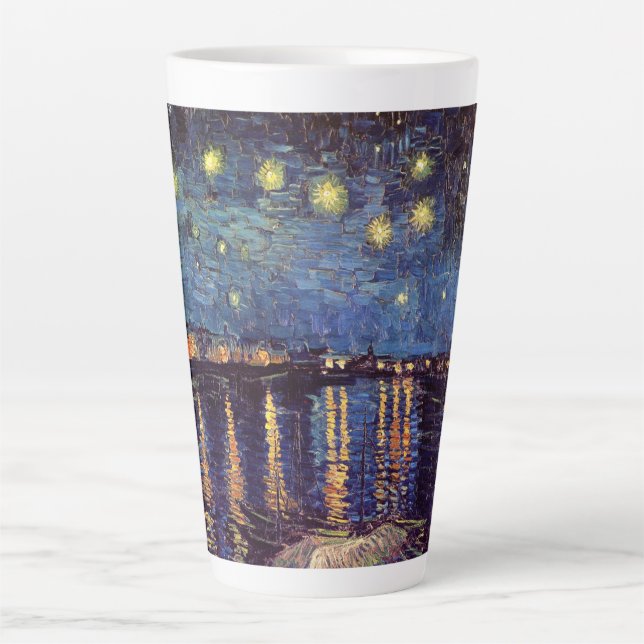 Starry Night Over the Rhone by Vincent van Gogh Latte Mug (Front)