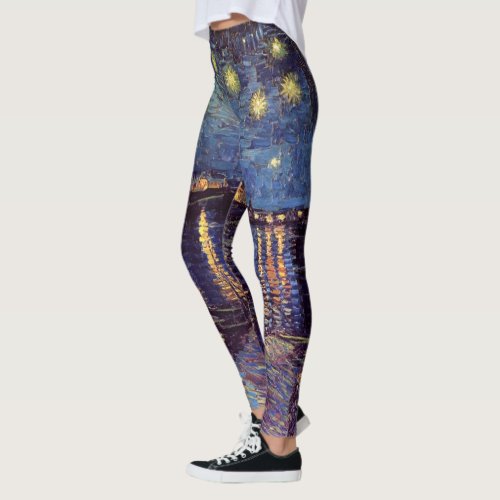 Starry Night Over the Rhone by Vincent van Gogh Leggings