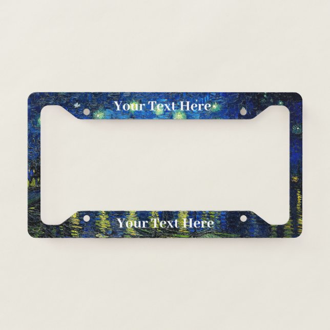 Starry Night Over the Rhone by Vincent Van Gogh License Plate Frame (Front)