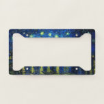 Starry Night Over the Rhone by Vincent Van Gogh License Plate Frame<br><div class="desc">Starry Night Over the Rhone by Vincent Van Gogh. This is an old masterpiece from the dutch master painter Vincent Van Gogh. This fine painting has beautiful, vibrant, saturated color. Vincent Van Gogh was a dutch post impressionist painter. This painting was painted on the banks of Rhone in France. This...</div>
