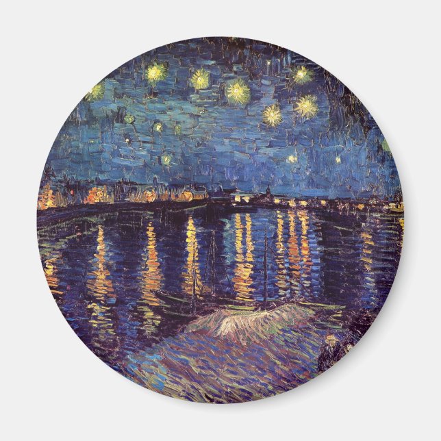 Starry Night Over the Rhone by Vincent van Gogh Magnet (Front)