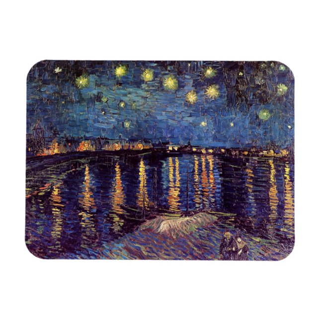 Starry Night Over the Rhone by Vincent van Gogh Magnet (Horizontal)