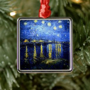 Starry Night over the Rhone by Vincent van Gogh Metal Ornament