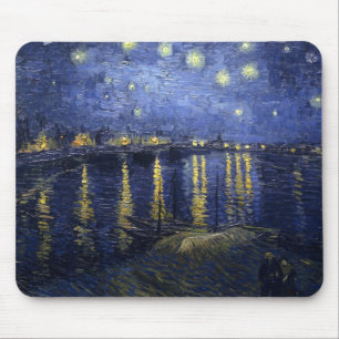 Starry Night Over the Rhone by Vincent van Gogh Mouse Pad