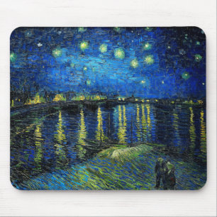 Starry Night Over the Rhone by Vincent Van Gogh Mouse Pad