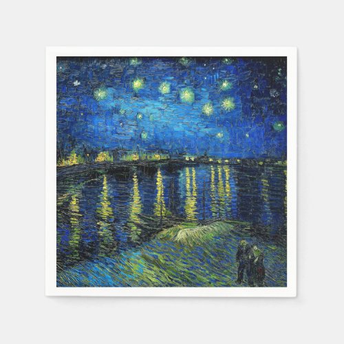Starry Night Over the Rhone by Vincent Van Gogh Napkins