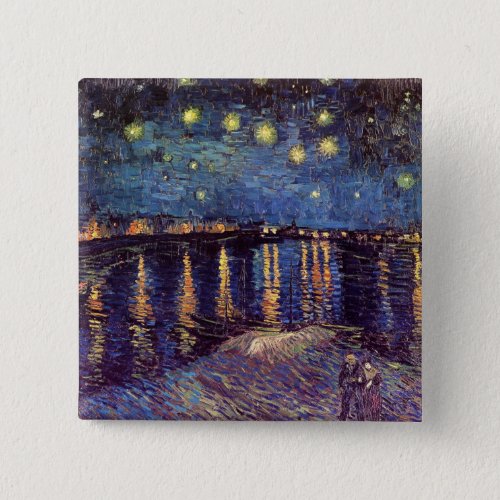 Starry Night Over the Rhone by Vincent van Gogh Pinback Button