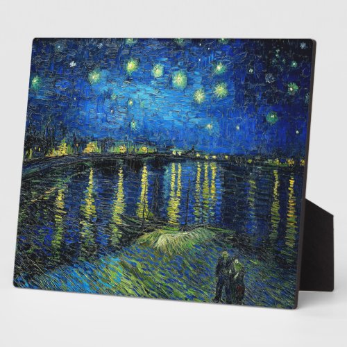 Starry Night Over the Rhone by Vincent Van Gogh Plaque