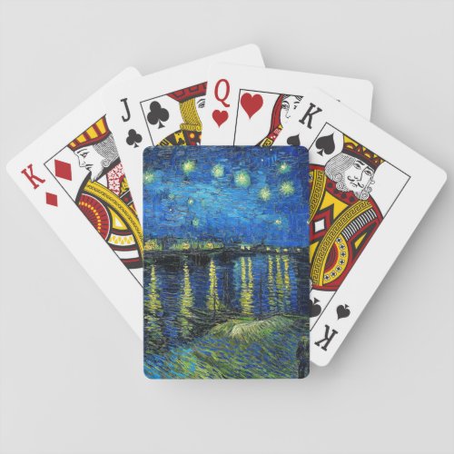 Starry Night Over the Rhone by Vincent Van Gogh Poker Cards