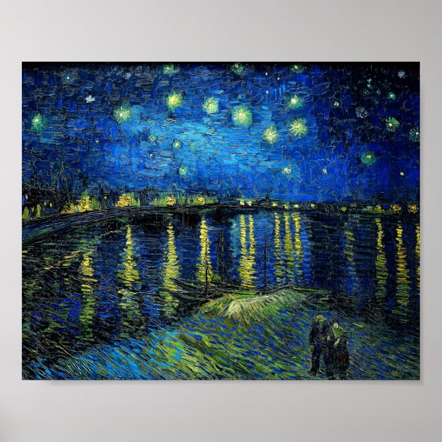 Starry Night Over the Rhone by Vincent Van Gogh Poster (Front)