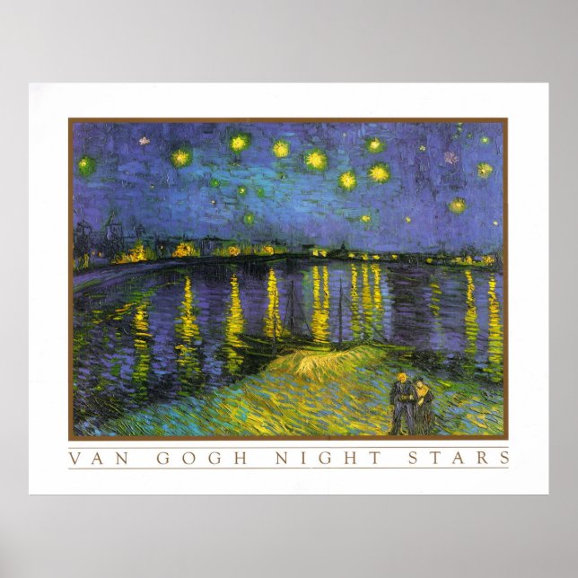 Starry Night Over the Rhone by Vincent Van Gogh Poster (Front)