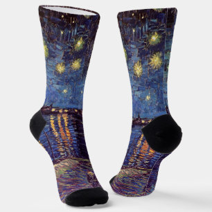 Starry Night Over the Rhone by Vincent van Gogh Socks