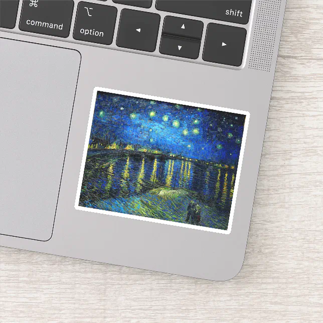 Starry Night Over the Rhone by Vincent Van Gogh Sticker | Zazzle