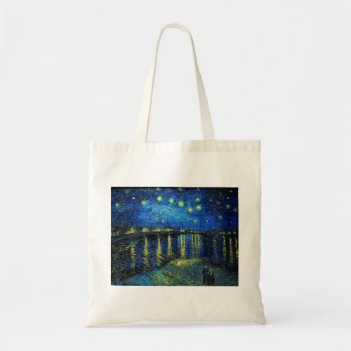 Starry Night Over the Rhone by Vincent Van Gogh Tote Bag