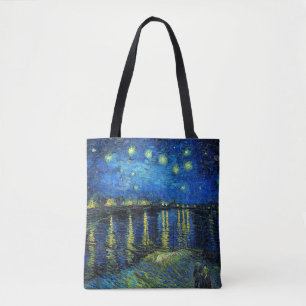 Starry Night Over the Rhone by Vincent Van Gogh Tote Bag