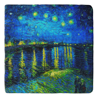 Starry Night Over the Rhone by Vincent Van Gogh Trivet
