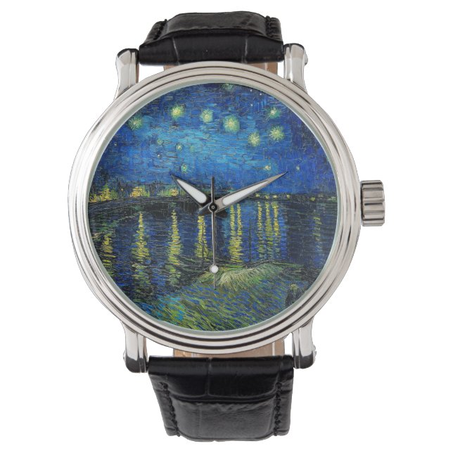 Starry Night Over the Rhone by Vincent Van Gogh Watch (Front)