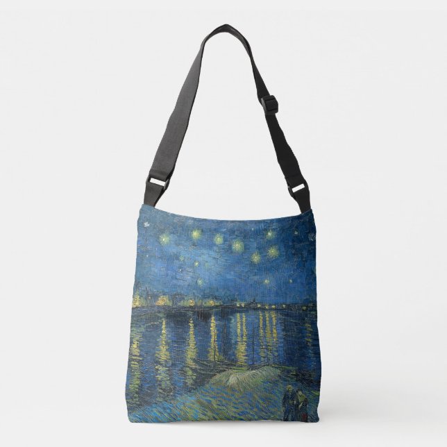 Starry Night Over the Rhône Crossbody Bag (Front)