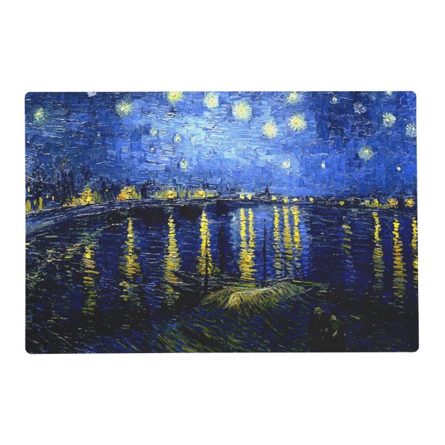 Starry Night over the Rhone, famous painting Placemat (Front)