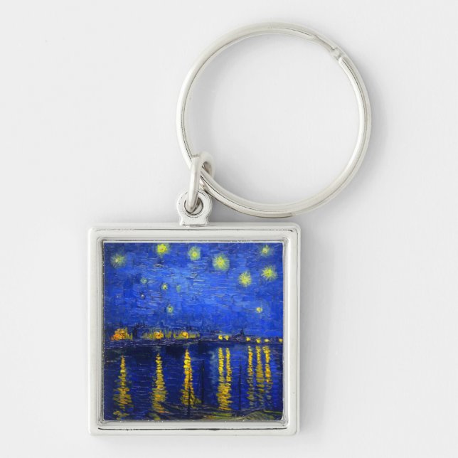 Starry Night Over the Rhone Keychain (Front)