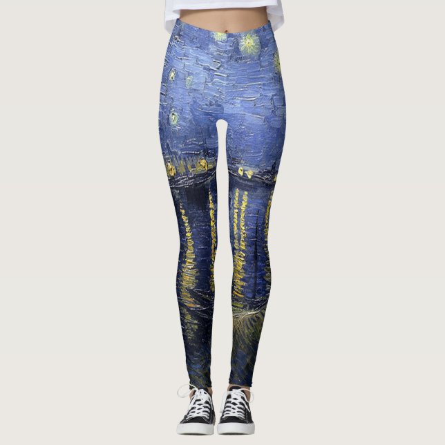 Starry Night Over The Rhone Leggings (Front)