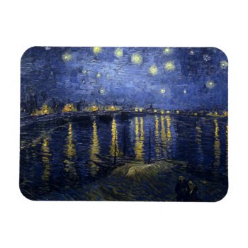 Starry Night Over The Rhône Magnet by vintage_gift_shop at Zazzle