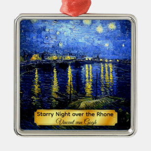 Starry Night over the Rhone Metal Ornament