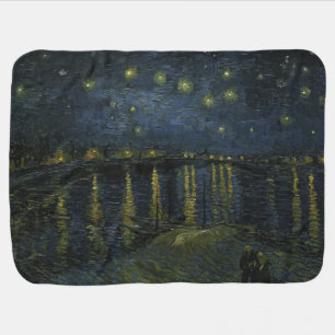 Starry Night Over the Rhône, oil painting Van Gogh Baby Blanket