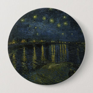 Starry Night Over the Rhône, oil painting Van Gogh Button