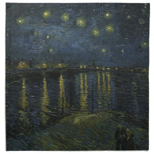Starry Night Over the Rhône, oil painting Van Gogh Cloth Napkin